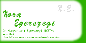 nora egerszegi business card